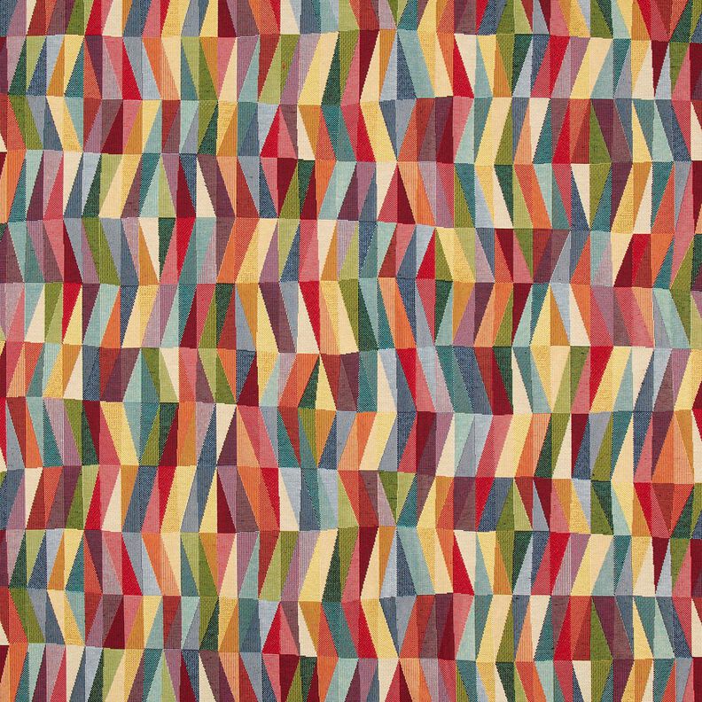 Tissu de décoration Gobelin Zigzag graphique – beige clair/carmin,  image number 1