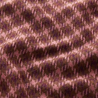 Laine mélangée Carreaux – marron/vieux rose foncé, 