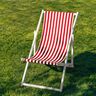 Extérieur Tissu pour chaise longue Rayures verticales 44 cm – rouge feu/blanc,  thumbnail number 4
