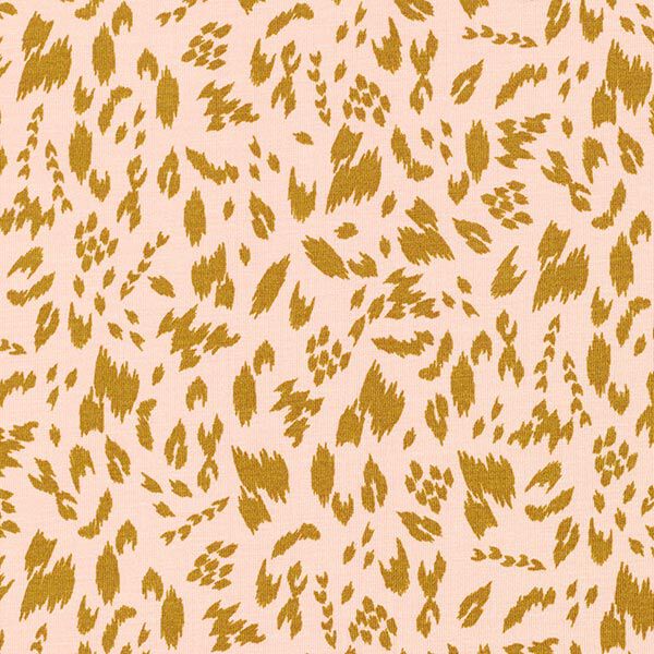 Jersey modal Tencel™ Impression Animal | by Poppy – rose/ocre – Échantillon, image number 1