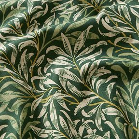 Tissu de décoration Semi-panama branches emmêlées – nature/vert foncé, 