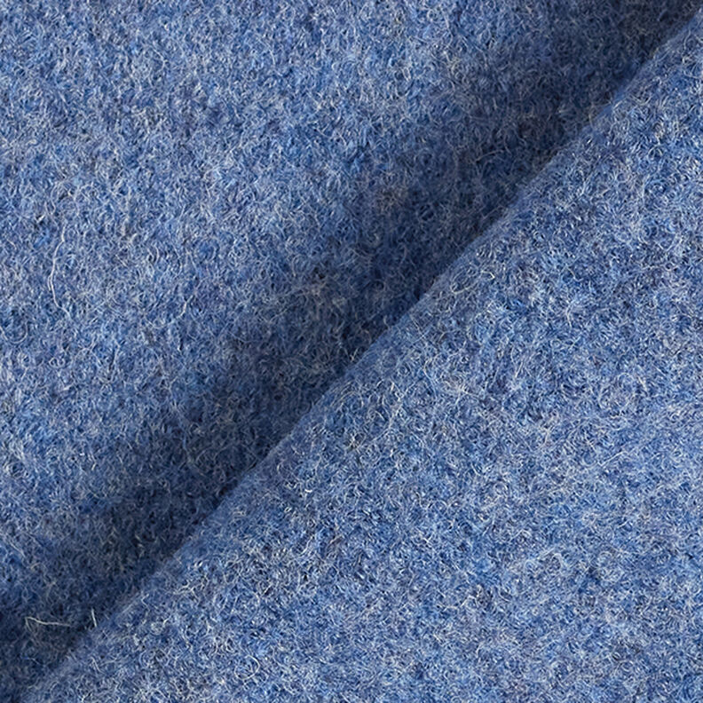 Loden de laine foulé Chiné – bleu jean,  image number 3
