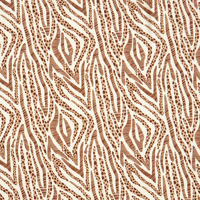 GOTS French Terry Sweat d’été Zèbre | Tula – beige clair/marron foncé, 