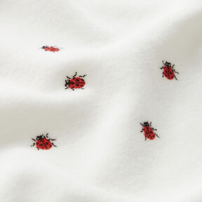 Tissu Nicki Coccinelles – blanc, 