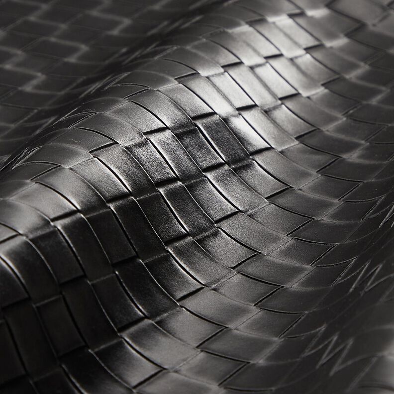 Similicuir tressé | Katia Fabrics – noir,  image number 5