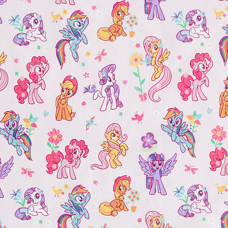 Popeline coton Tissu sous licence My litte Pony dans un jardin | Hasbro – rosé,  image number 1