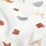 Tissu double gaze de coton Symboles géométriques – ivoire/caramel,  thumbnail number 2