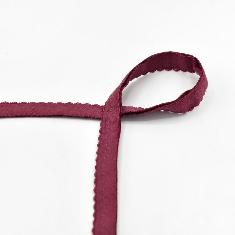 Biais élastique dentelle [20 mm] – rouge bordeaux,  image number 1