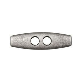 Bouton à duffle coat en polyester métallisé – argent ancien, 
