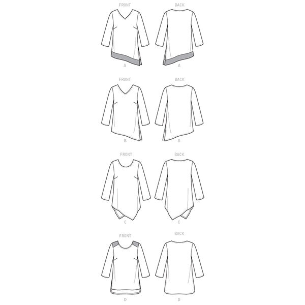Haut|Tunique - Grande taille, Butterick 6263|52 -, image number 6