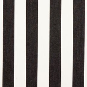 Tissu d’extérieur Canvas Blockstreifen – noir/ivoire, 