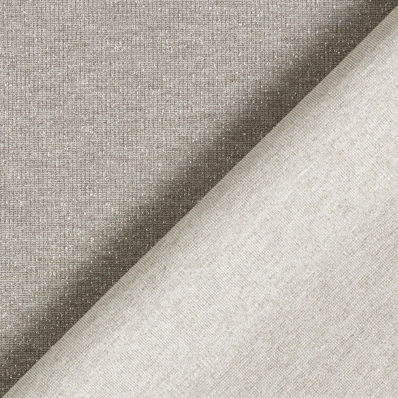 Maille jacquard chiné à paillettes – beige/argent métallisé, image number 4