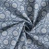 Tissu en coton Cretonne Fleurs et rameaux – gris bleu/blanc,  thumbnail number 3