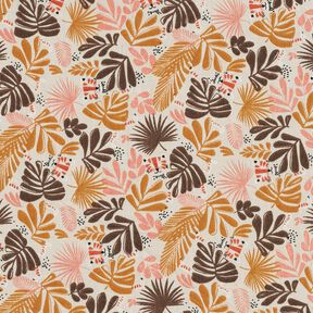 Tissu en coton Cretonne Feuilles de palmier – anémone, 