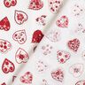 Tissu en coton Cretonne Petits cœurs – blanc/rouge foncé,  thumbnail number 4