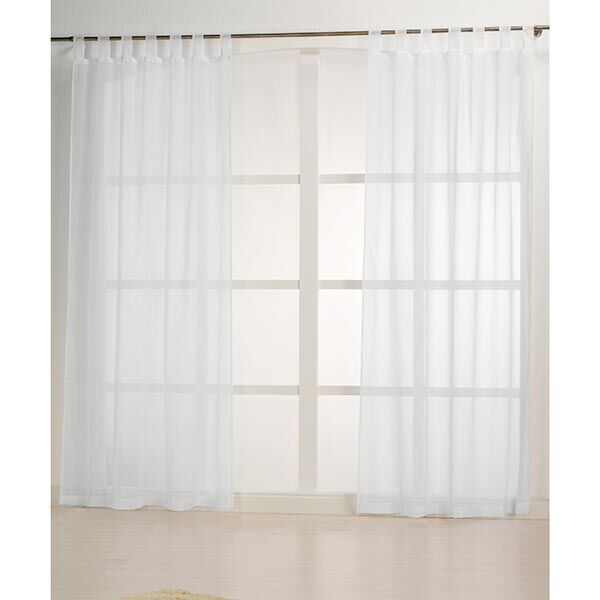 Tissu rideau larges rayures effet fil 300 cm – blanc,  image number 5