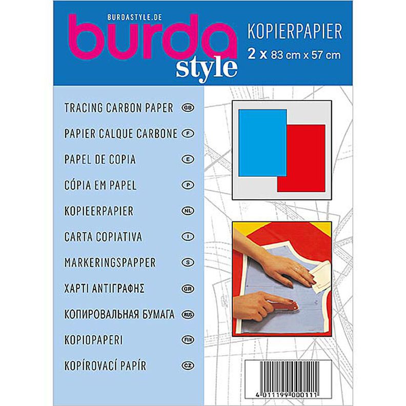 Burda Papier à copier bleu et rouge,  image number 1