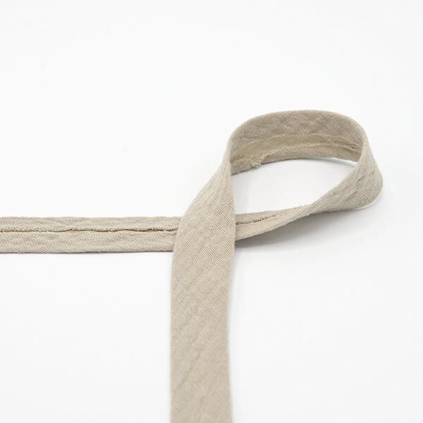 Biais Tissu gaze de coton [20 mm] – nature,  image number 1