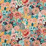 Tissu en coton Cretonne Mer de fleurs – carmin/blanc,  thumbnail number 1