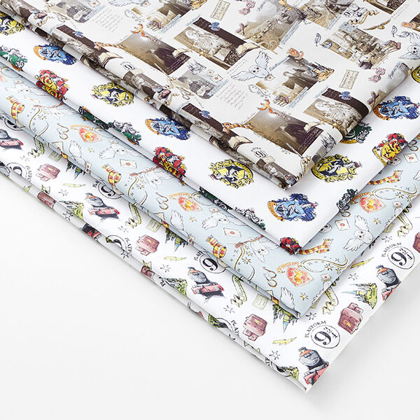 Cretonne Tissu sous licence «Harry Potter» Objets souvenirs de Gryffondor | Warner Bros. – argent,  image number 5
