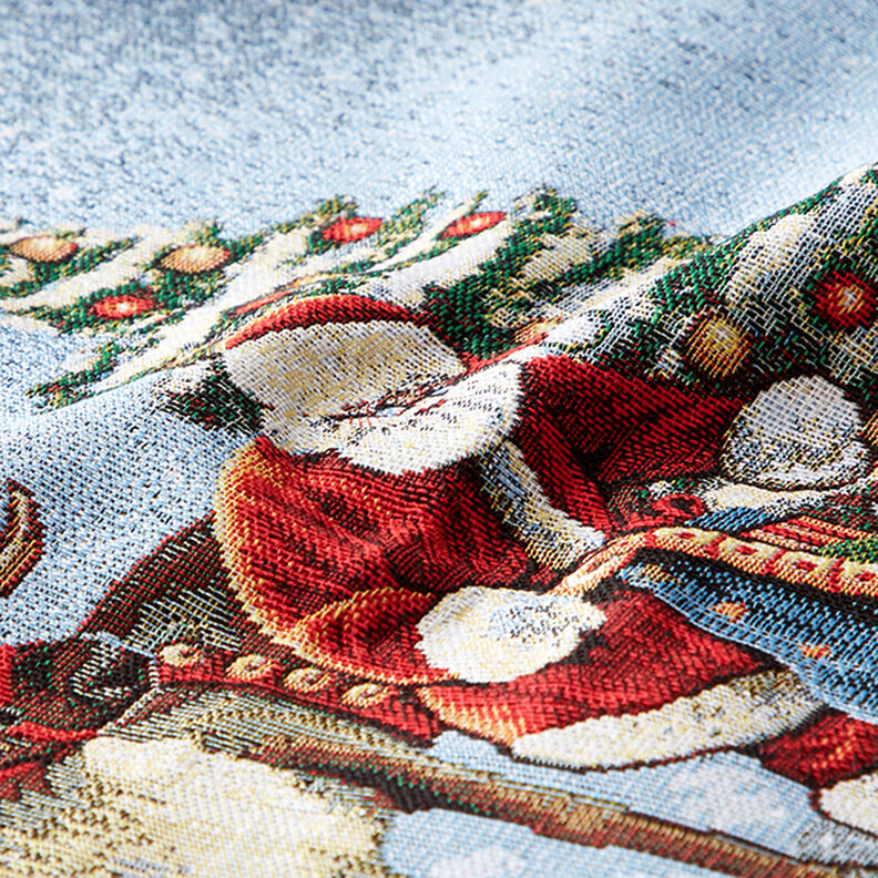 Objet décoratif Gobelin Père Noël avec renne – bleu, image number 2