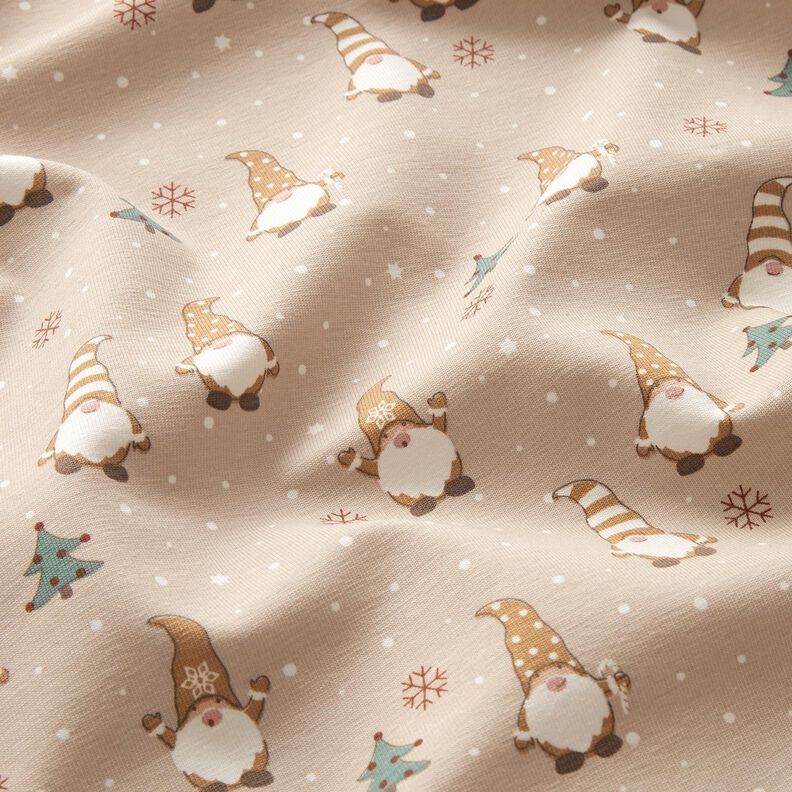 Jersey coton Lutins dans la neige – amande, image number 2