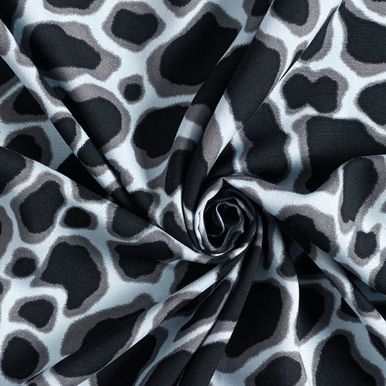 Tissu en viscose Motif léopard – bleu clair/noir,  image number 3