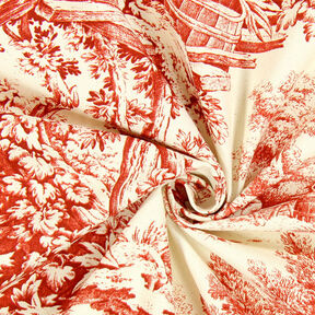 Toile de Jouy – carmin, 