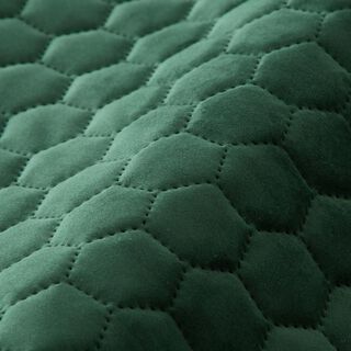 Tissu de revêtement velours matelassé nid d'abeille – vert foncé, 