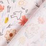 Tissu en coton Prairie fleurie avec oiseaux – rosé,  thumbnail number 4