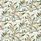 Tissu de décoration Canvas feuilles peintes – vert/blanc,  thumbnail number 1