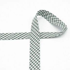 Biais Vichy à carreaux [20 mm] – vert foncé, 