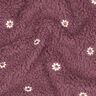 Tissu teddy Petites fleurs brodées | Poppy Fabrics – vieux rose foncé,  thumbnail number 2