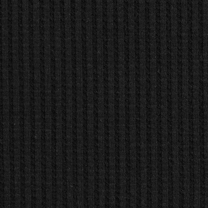 Jersey de coton gaufré uni – noir,  image number 4