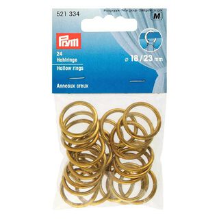 Anneaux creux [18 mm] 24 unités – or | Prym, 