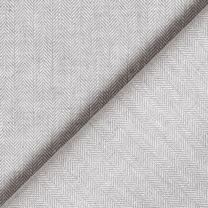 Mélange lin-coton chevron – argent,  image number 4