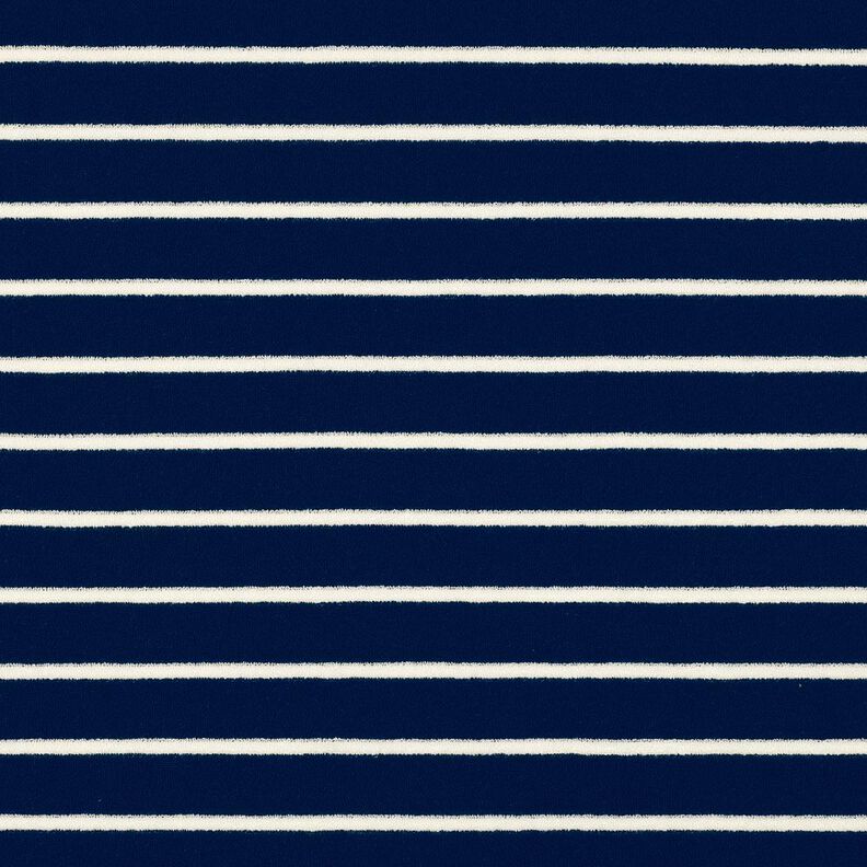 Jersey éponge rayures – bleu nuit/ivoire,  image number 1