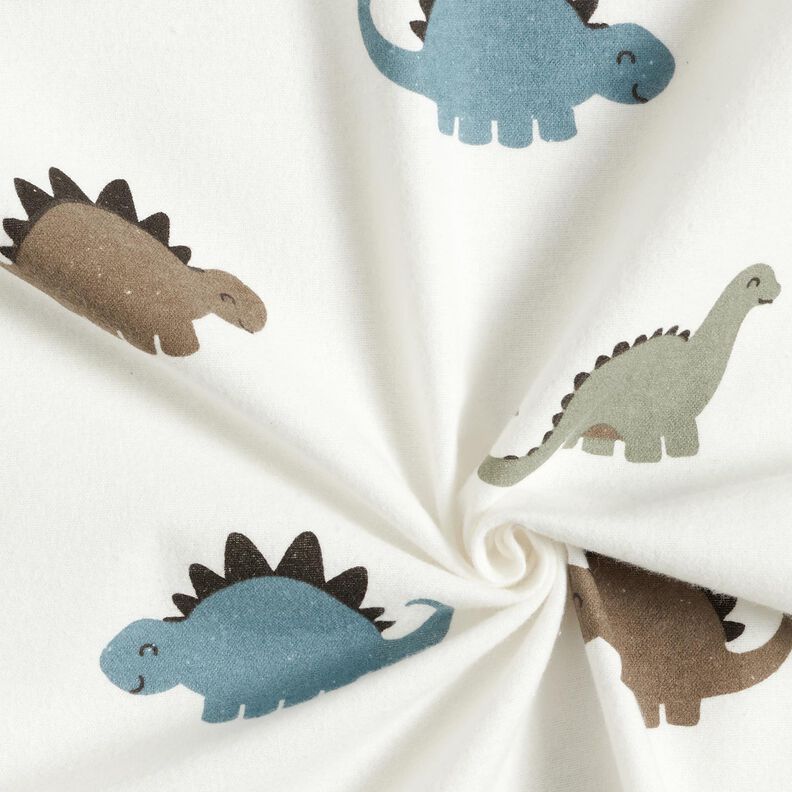 Jersey coton Joyeux dinosaures &ndash; blanc/vert,  image number 3