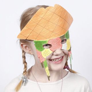 Kidsbox Masque en carton avec peinture de couleur, 