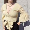 Mélange coton viscose Rayures – jaune curry/écru,  thumbnail number 7