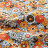 Tissu en coton Cretonne Fleurs multicolores – jean bleu clair/orange,  thumbnail number 2