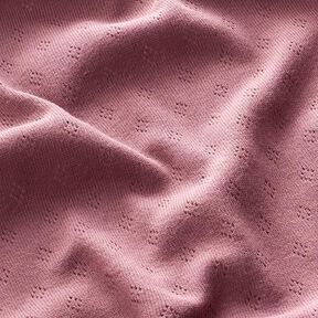 Jersey finement tricoté à motif ajouré – violet pastel, 