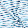 Jersey coton Rayures larges aquarelle Impression numérique – ivoire/bleu,  thumbnail number 3