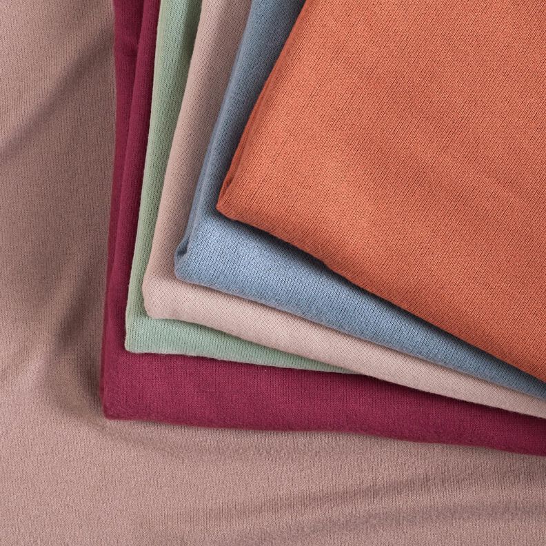 Tricot fin Jersey Uni – vieux rose clair, image number 4