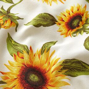 Tissu décoratif Toile tournesols – nature/jaune soleil, 