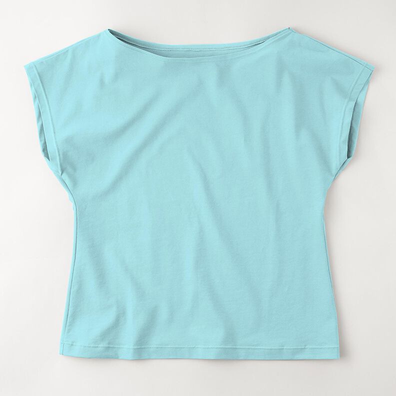 Jersey coton Medium uni – bleu glacier, image number 12