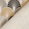 Tissu de décoration Semi-panama arcs impression dorée premium – noir/or,  thumbnail number 4
