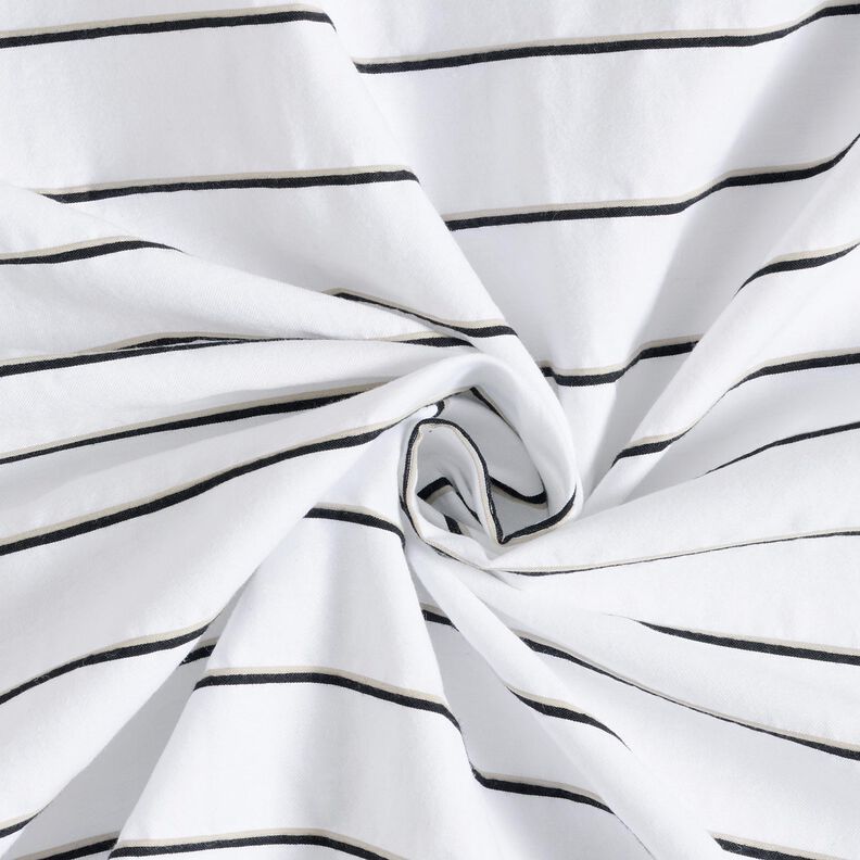 Coton mélangé à larges rayures – blanc/noir,  image number 3