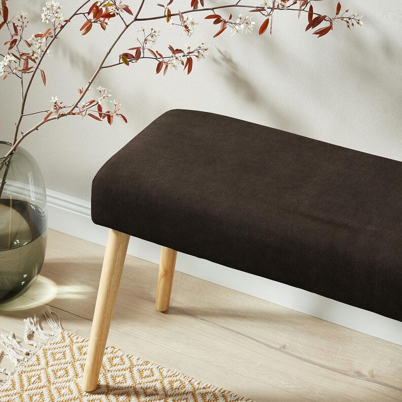 Tissu de revêtement Aspect velours – marron noir, image number 6