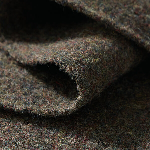 Loden de laine foulé – olive foncé,  image number 4